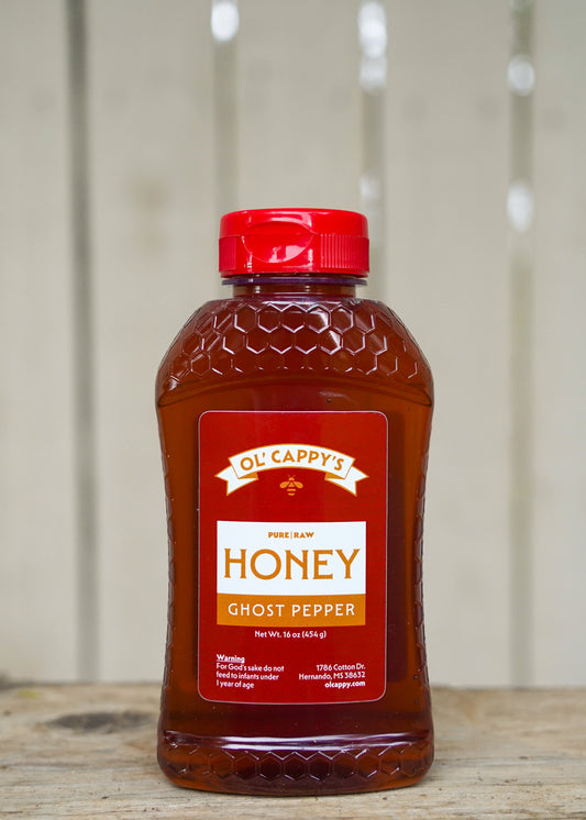 Ghost Pepper Honey - 16 ounces / 1 pound - squeeze bottle